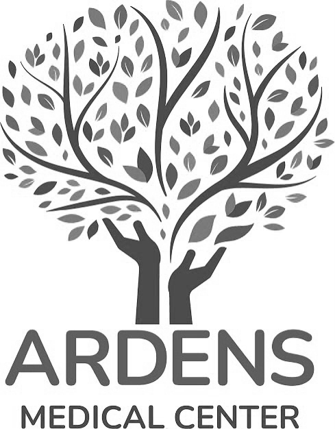 Ardens Medical Center logo featuring a stylized tree formed by two raised arms and the words ARDENS MEDICAL CENTER.