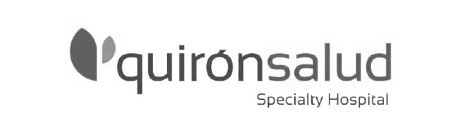 Quirónsalud Specialty Hospital logo with a two-leaf icon.